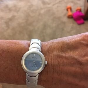 Powder blue Fossil watch